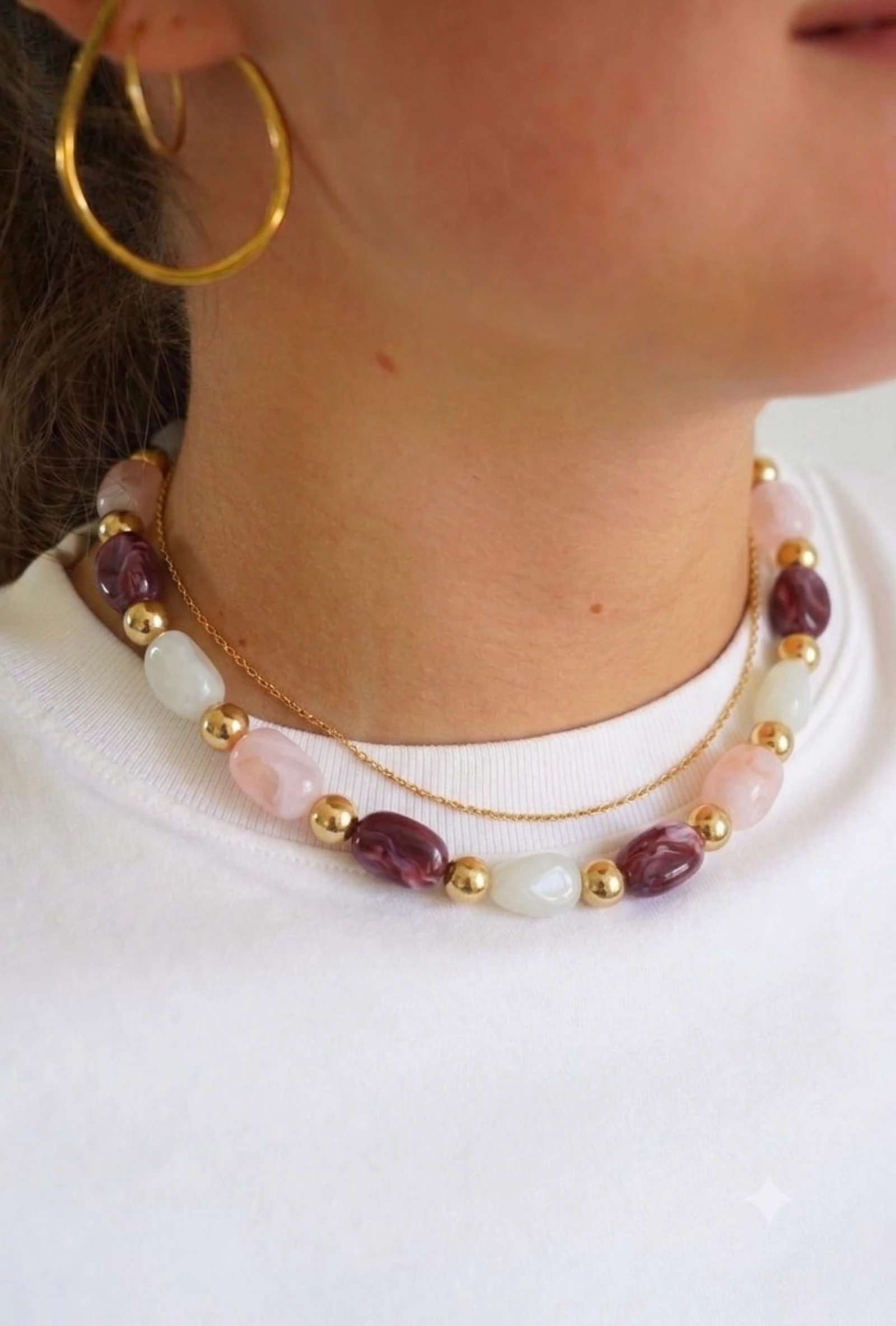 Collier grosse perles hyper tendance